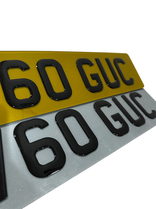 3D Gel Tinted Number Plates