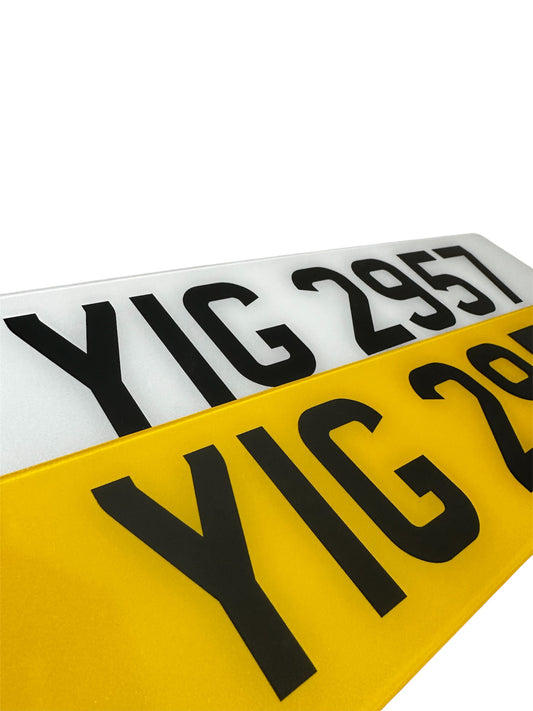 2D Standard Number plates