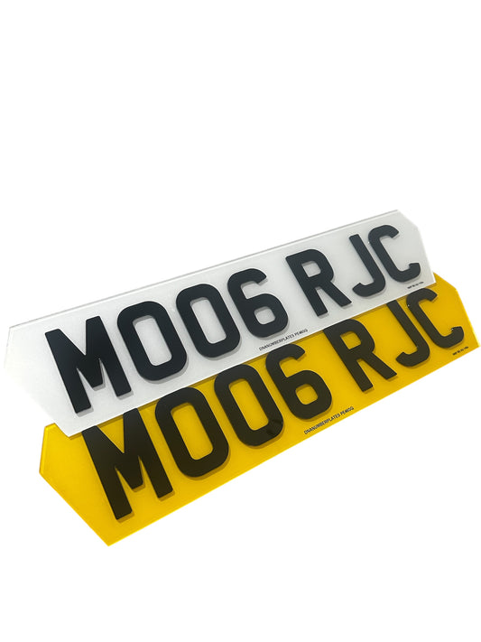 4D Acrylic Hex Number Plates