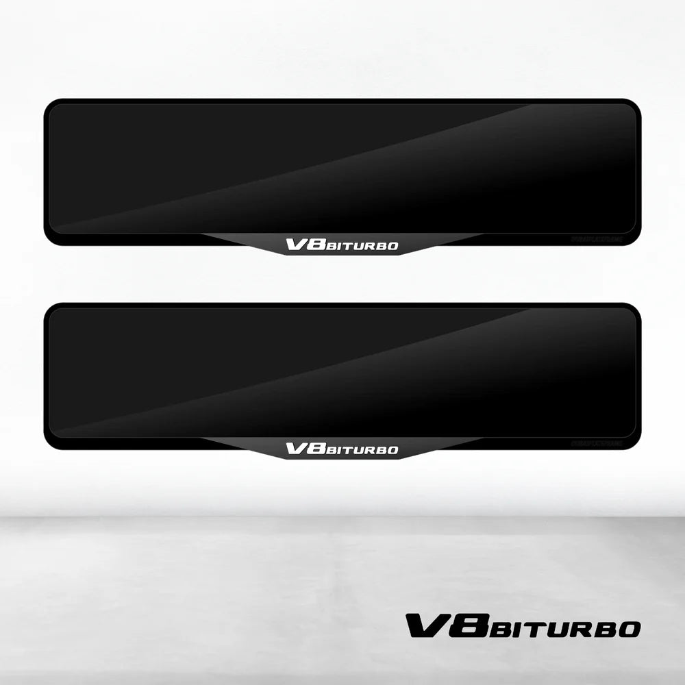 Mercedes V8 BITURBO Luxury Signature Plate Holders
