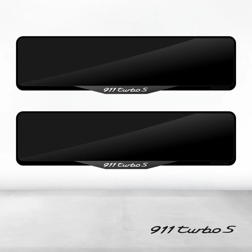 Porsche 911 Turbo S Luxury Signature Plate Holders