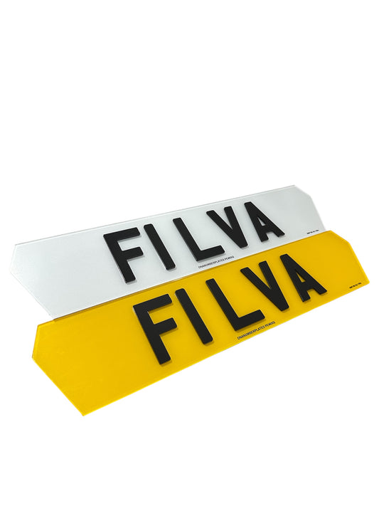 4D Acrylic Hex Number Plates