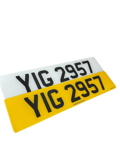 2D Standard Number plates