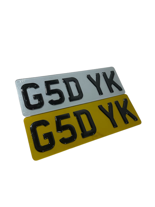 3D Gel Tinted 5 Digit Short Plate