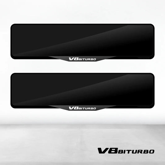 Mercedes V8 BITURBO Luxury Signature Plate Holders