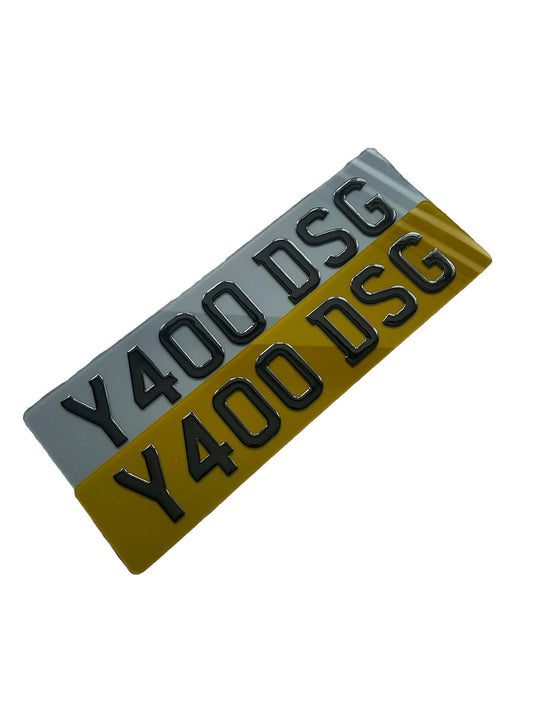 3D Gel Tinted Number Plates
